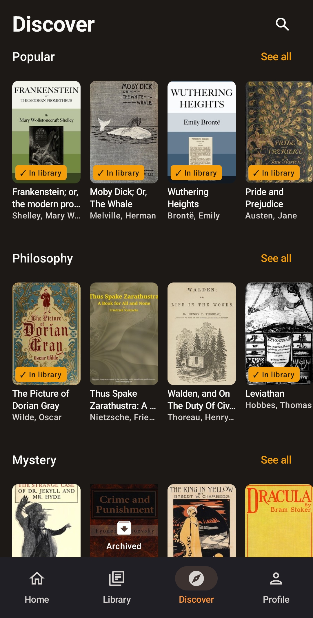 Discover & search