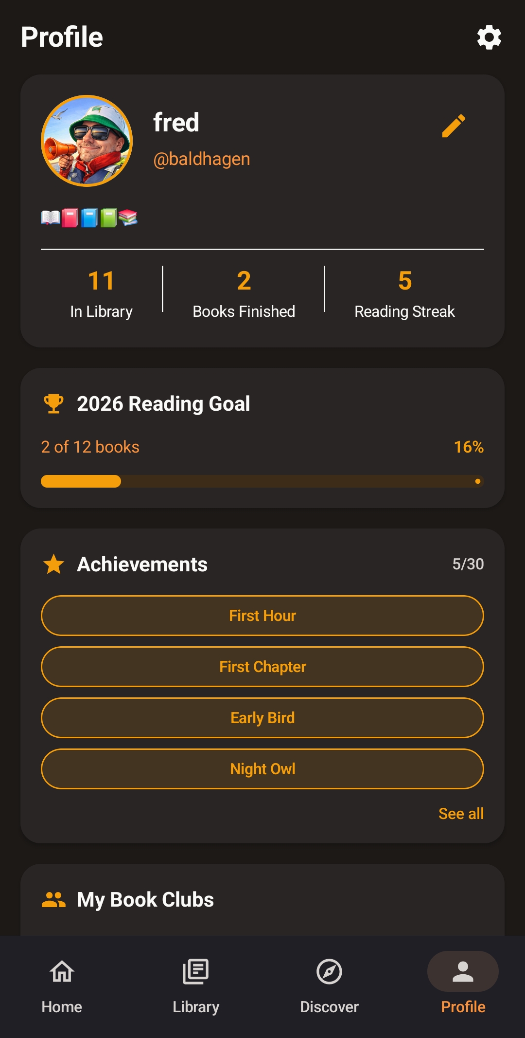 Profile & reading goals