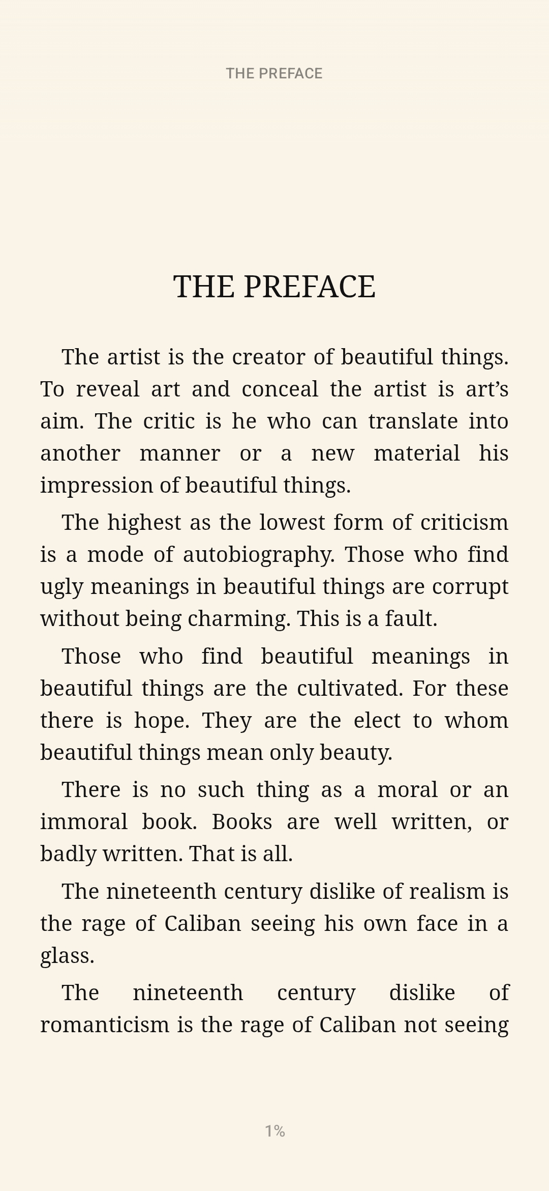 Reader — immersive mode